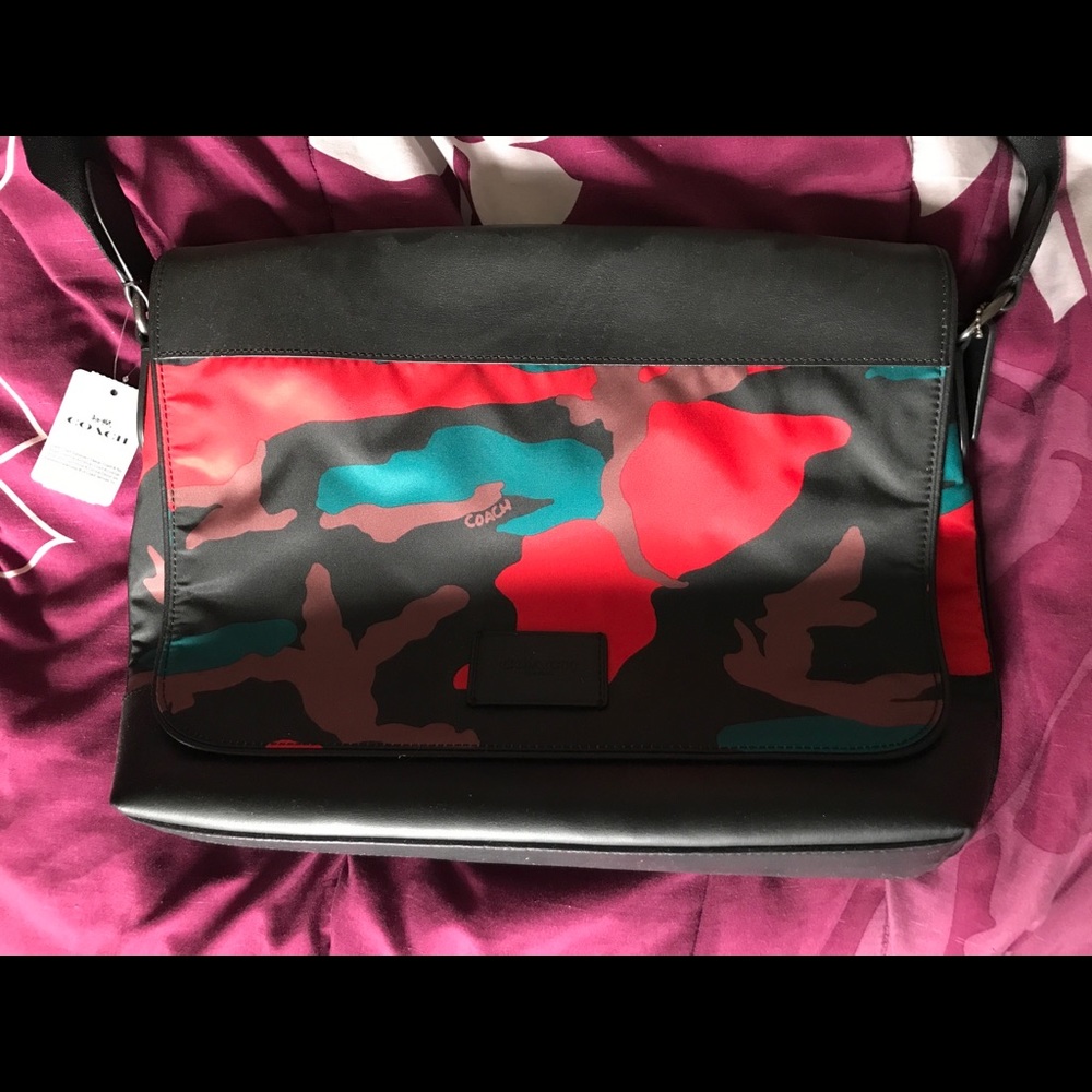Coach computer/laptop messenger bag. NWT. Does not fit 15in MacBook/laptop.